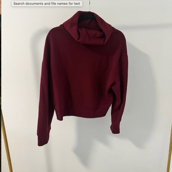 Burgundy Crop Turtle Neck Sweater - Picture 2 of 2